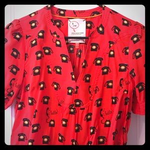 52 Conversations printed shirt Anthropologie